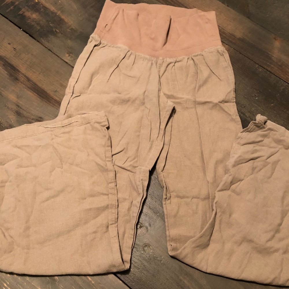 Old Navy Linen Maternity Pants